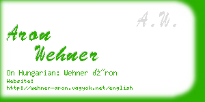 aron wehner business card